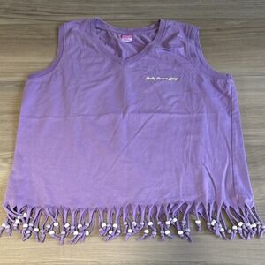 Harley Owners Group Seminole County Bead Tank Top Women's‎ Large Purple Biker
